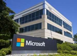 REDMOND, WASHINGTON - JULY 17: A building on the Microsoft Headquarters campus is pictured July 17, 2014 in Redmond, Washington. Microsoft CEO Satya Nadella announced, July 17, that Microsoft will cut 18,000 jobs, the largest layoff in the company's history. (Stephen Brashear/Getty Images)