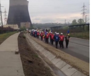 Marşul minerilor spre Bucureşti - foto Pandurul.ro