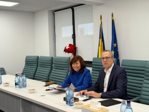 Mihaela Suciu - CEO DEER și Eric Rieul - CEO Sagemcom